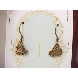 3 / $10 Tiny Bronze Halloween Pumpkin Earrings Fall Autumn Thanksgiving Gifts